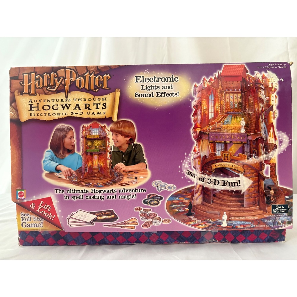 Harry Potter Adventures Through Hogwarts Electronic 3-D Board Game 2001 Mattel